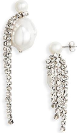 Completedworks Faux Pearl & Rhinestone Drop Earrings in Rhodium Plated at Nordstrom
