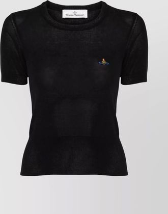 Vivienne Westwood crew neck short sleeves top with ribbed cuffs