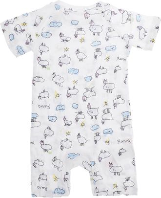 Marni Unisex Baby Bodysuit Set White With All-Over Print Cotton Tracksuit Sets
