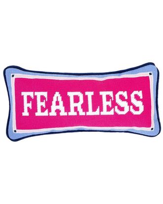 Two's Company Fearless 6 X13 Needlepoint Pillow