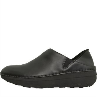 FitFlop Womens Superloafer Shoes In Black Leather