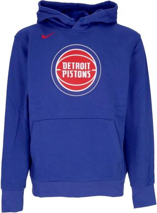 Nike Detroit Pistons Fleece Hoodie - Heren - Sportshirts - Blauw - XS - Katoen - Fitness