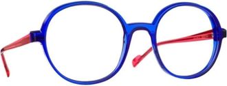 Blush Caroline Abram Bisou Transparent Blue Acetate Eyeglasses