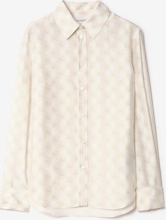 Burberry Regular Fit EKD Checkerboard Silk Shirt