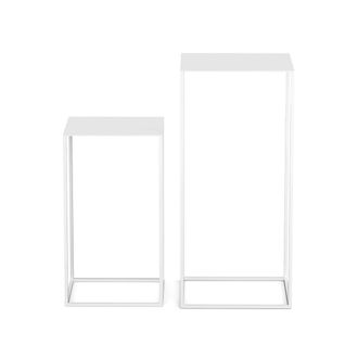 AM.PM Set van 2 tafeltjes in gelakt staal, Romy