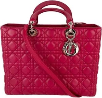 Dior Pre-owned Leather dior-bags - Dames - Vintage Handtas - Rood - ONE Size - Leer - Vintage