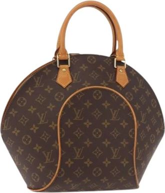 Louis Vuitton Pre-owned Ellipse MM Hand Bag - Dames - Vintage Handtas - Bruin - ONE Size - Leer - Vintage