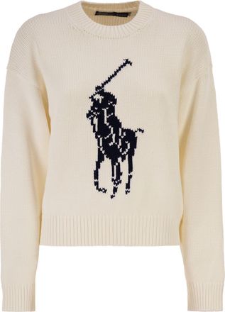Polo Ralph Lauren Big Pony Baumwollpullover mit Rundhalsausschnitt