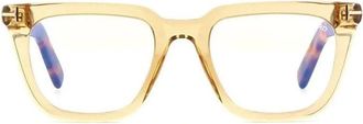 Tom Ford FT5963-B045 Square Acetate Eyeglasses - Beige
