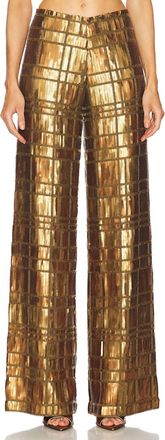 Alexis Zano Sequin Pants In Bronze