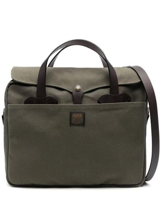 Filson Original Briefcase - men - Calf Leather/Cotton/Polyester - One Size - Green