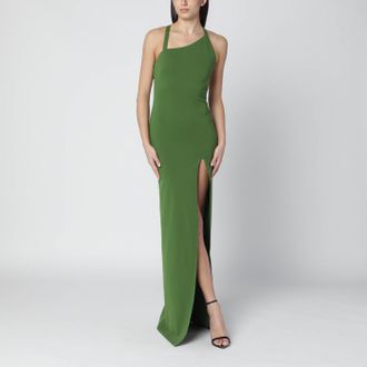 The Attico Long green dress with slit