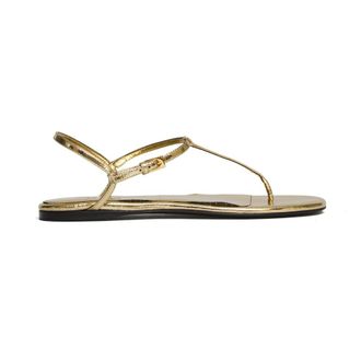 PARIS TEXAS Flat Sandals, female, Yellow, Size: 5 1/2 US Flat Sandals
