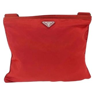 Prada Pre-owned Zip top messenger bag - unisex - Prada Vintage - Vintage Cross Body Bags - Red - ONE SIZE - Pre-owned