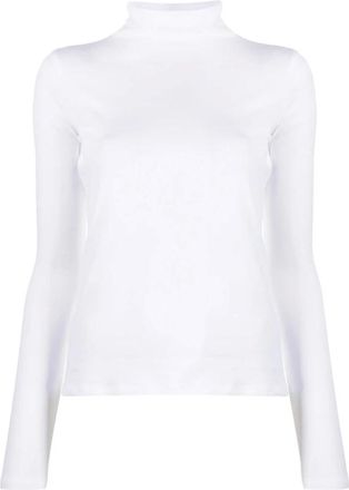 Vince Truien & Vesten, Dames, Wit, S, Katoen, Roll Neck Sweater