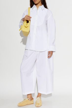 Jacquemus Cotton Miami Straight-leg Trousers, Womens, White