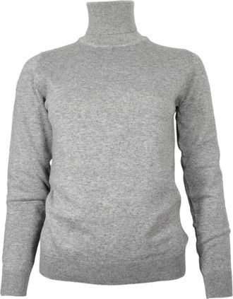 Cashmere Company Grijze Cashmere Dolcevita Trui - Dames - Coltruien - Grijs - XL - Wol - Truien & Vesten