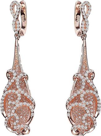 Genevive 14K Rose Gold Vermeil Drop Earrings