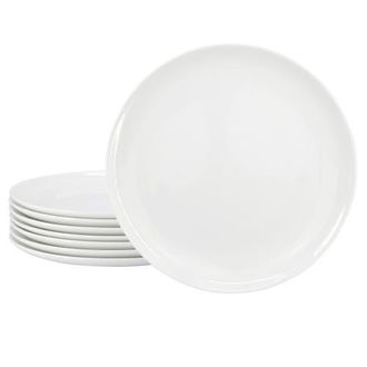 Gibson Home White Peninsula 8 Piece 10.75 Inch Bone China Dinner Plate Set at Nordstrom