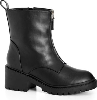 City Chic Womens Ankle Boots - Zuri, Black, 11 UK Wide