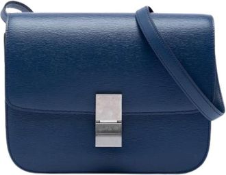 Celine Pre-owned Cross Body Bags, female, Blue, Size: ONE SIZE Pre-owned Classic Box Crossbody Bag