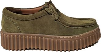 Clarks Torhill Bee Olive Suede Low Shoes, Olives, 5.5 UK