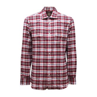 Mazzarelli Slim Flannel Shirt - Heren - Casual Overhemden - Veelkleurig - XL - Overhemden