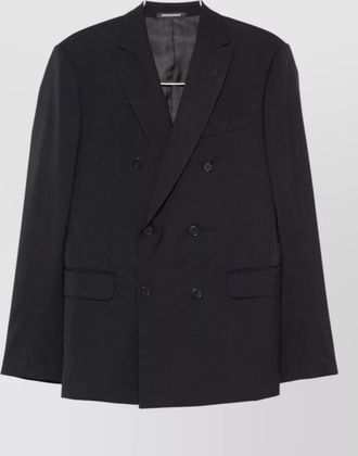 Emporio Armani virgin wool double-breasted coat