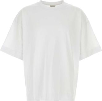 Dries Van Noten White Cotton Heno Oversize T Shirt