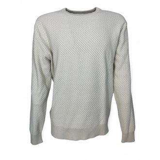 Calvin Klein Sweatshirts, male, Gray, 2XL, Two Tone Honeycomb MW Jumper Pullover