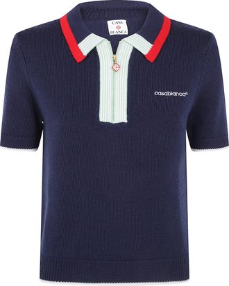 Casablanca Top Long Sleeve Merino Polo