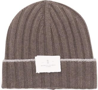 Brunello Cucinelli Cashmere Rib Knit Beanie