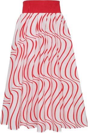 Msgm Gonna plissettata - Rosso