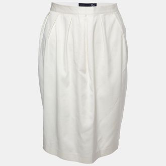 Just Cavalli Beige Pleated Mini Skirt