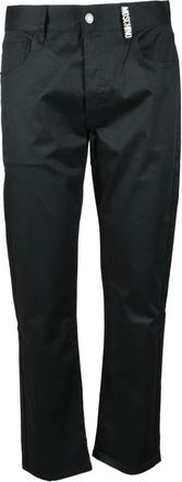 Moschino Broeken, Heren, Zwart, L, Katoen, Couture broek