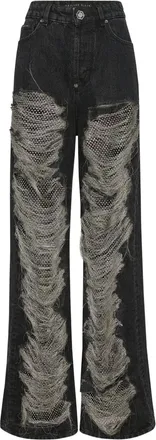 Philipp Plein Jeans con strass - Nero