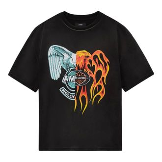 Amiri T-Shirts, male, Black, Size: XL Eagle Graphic-Print T-Shirt