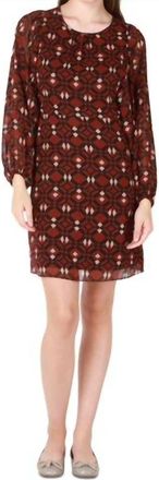BLACK TAPE Womens Tape Geometric Print Shift Dress In Pattern
