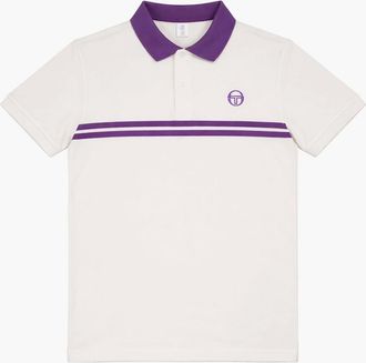 Sergio Tacchini Mens Sergio Tacchini Supermac Polo Shirt Gardenia/Pansy - White - Size: 42