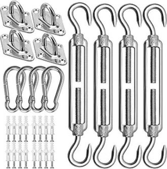 OEM M6 Sonnensegel Befestigungsset Robustes Sonnensegel Edelstahl Hardware-kit F&uuml;r Dreieck Und Quadrat Rechteck Sonnensegel Befestigungszubeh&ouml;r