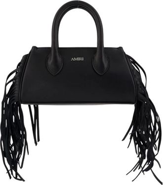Amiri Fringe Micro Honey Schoudertas - Dames - Handtassen - Zwart - ONE Size - Leer - Tassen