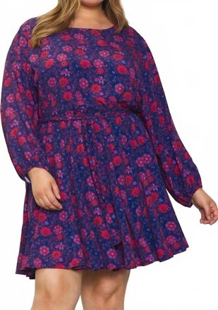 Skies Are Blue Clothing On Your Mind Curvy Flare Dress In Grape-Red