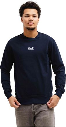 Emporio Armani Klassieke Navy Sweater voor Heren - Heren - Sweatshirts - Blauw - S - Katoen - Hoodies & sweatvesten