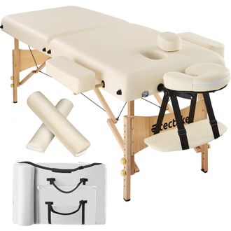 TecTake Massage Table Set Suman in Beige