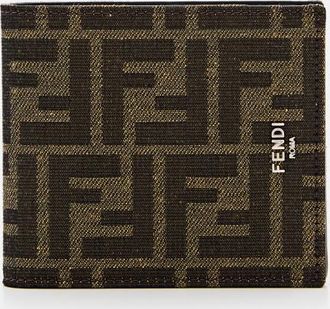 Fendi Brown BI-FOLD JACQUARD WALLET