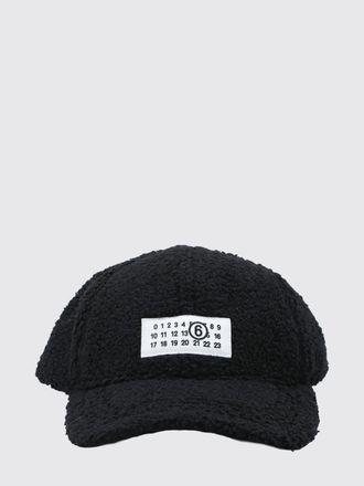 Maison Margiela Shearling Baseball Cap with Numeric Logo