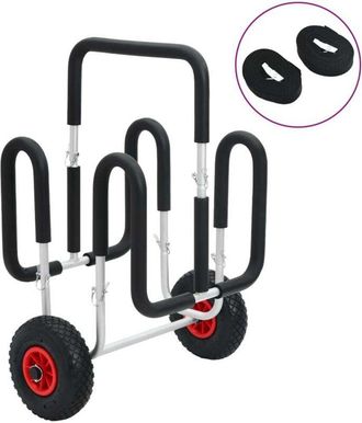 vidaXL Carro Kayak Para 2 Tablas Aluminio 90 Kg Vidaxl