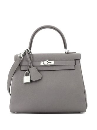 Herm&egrave;s Kelly Handbag Grey Togo with Palladium Hardware 25 satchel - Grijs