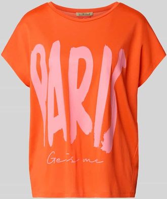 Smith & Soul Oversized Fit T-Shirt aus Viskose-Mix in Orange, Gr&ouml;&szlig;e XS