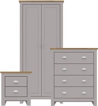LPD Furniture Lancaster Set Grey-Oak